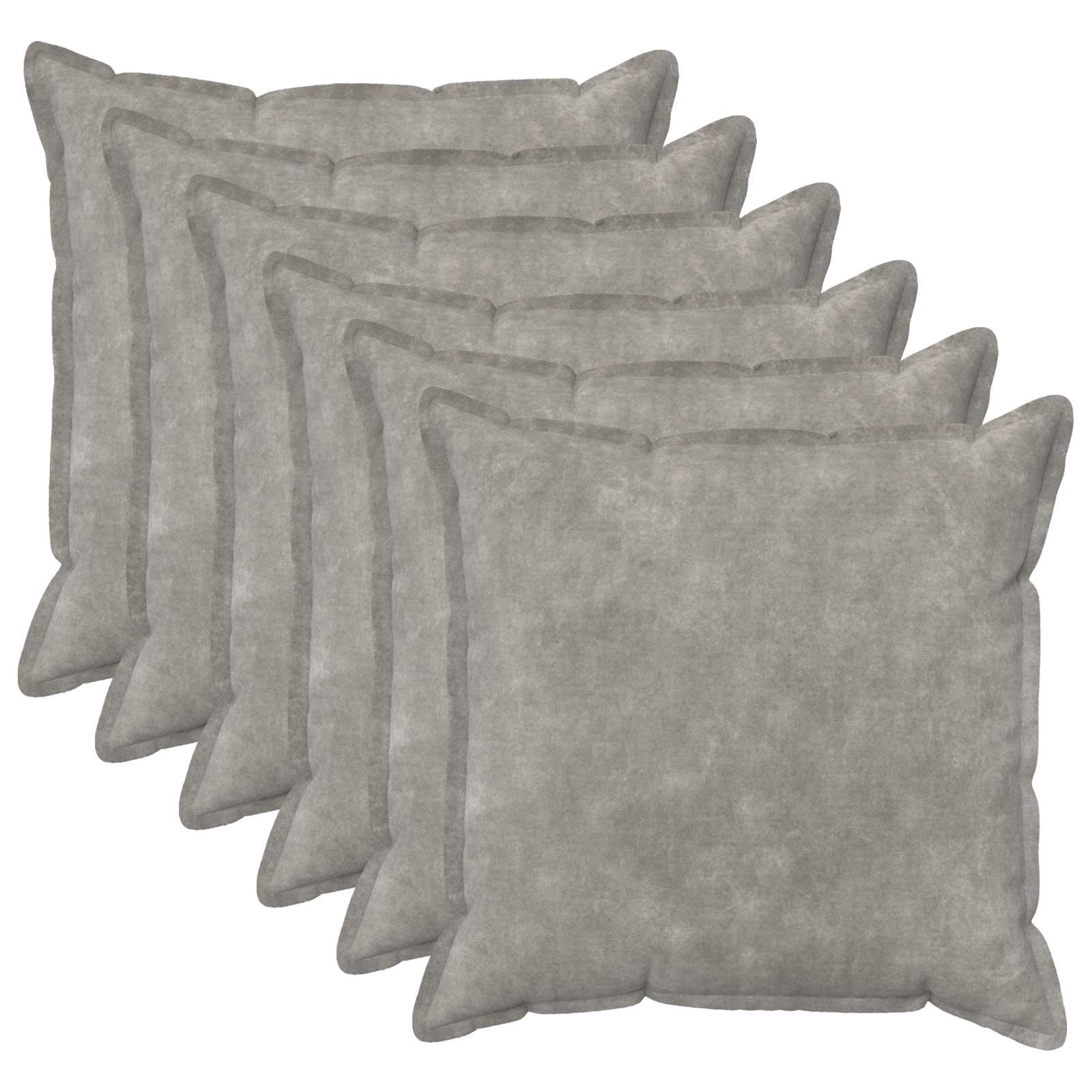 Párna huzat 6 pcs HOUTEN Világosszürke 80 x 80 cm