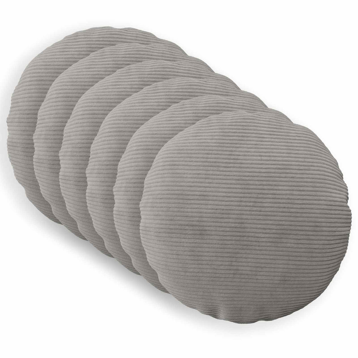 Párna huzat 6 pcs HEERLEN Világosszürke Ø 40 cm cord