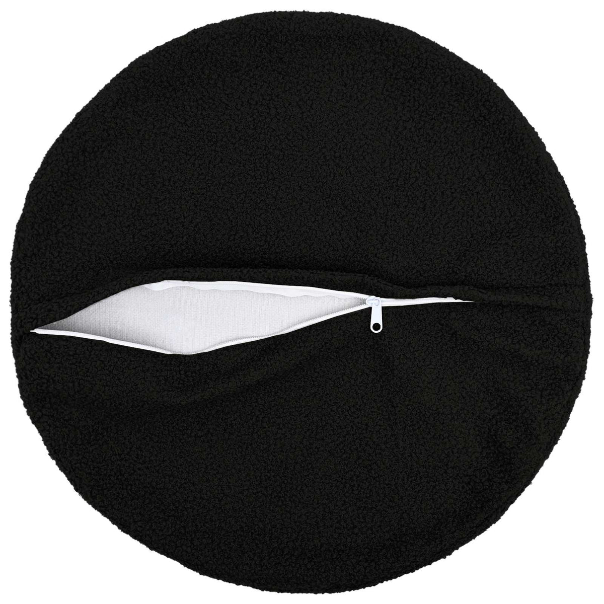 Párna huzat 6 pcs HEERLEN Fekete Ø 40 cm Bouclé 3