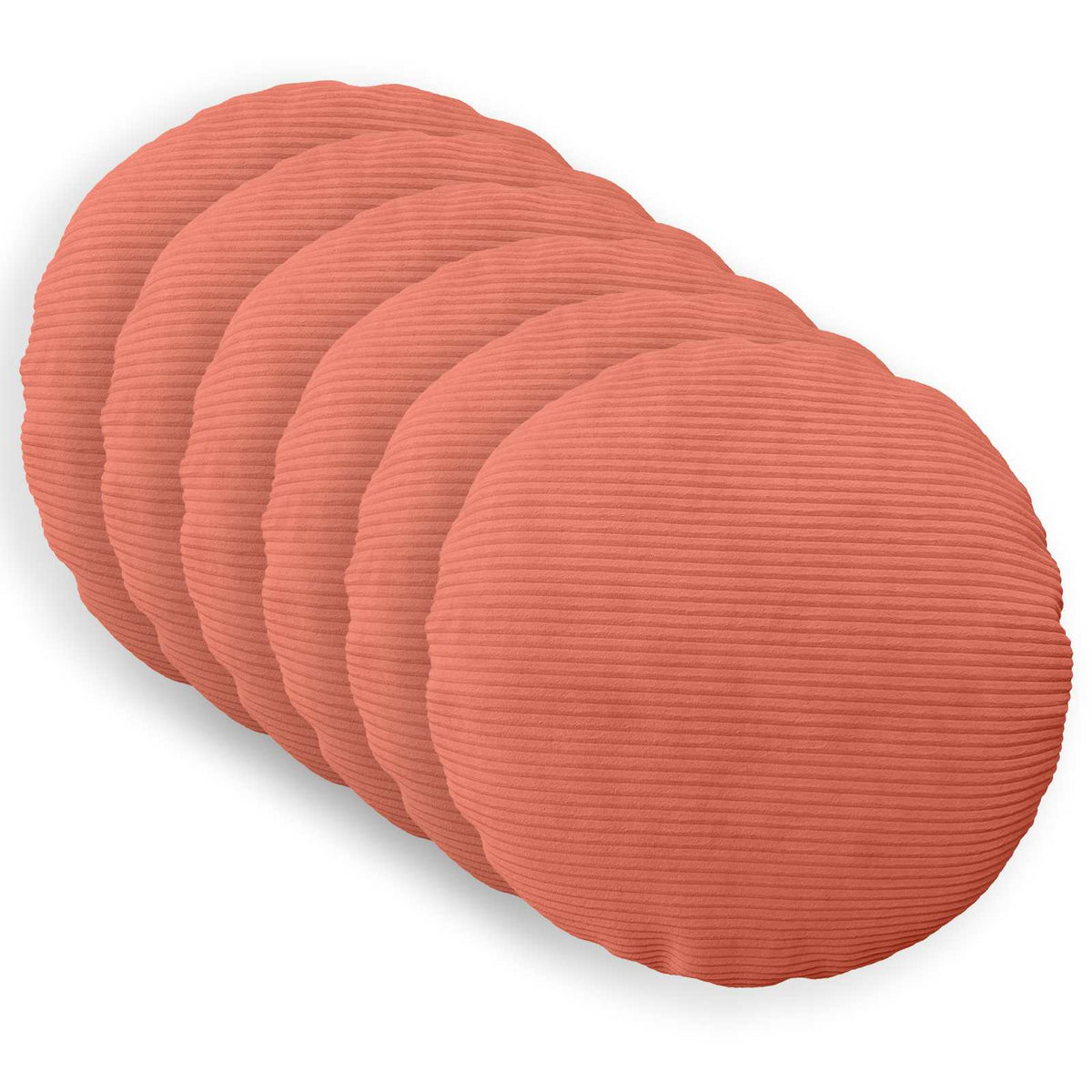 Párna huzat 6 pcs HEERLEN Piros Narancs Ø 60 cm cord