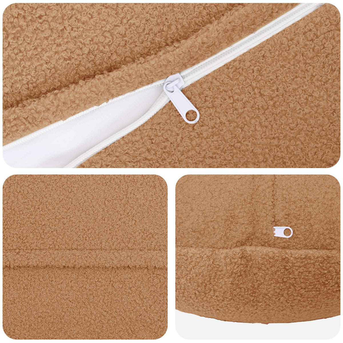 Párna huzat 2 pcs HEERLEN Bézs Ø 60 cm Bouclé 4