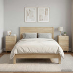 Éjjeliszekrény 2 db Sonoma tölgy 33,5 x 34,5 x 60 cm Szerelt Fa