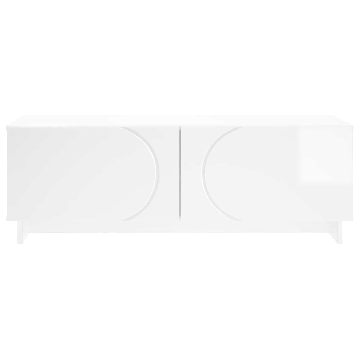 Dohányzóasztal Magasfényű Fehér 102 x 50,5 x 35 cm Bútorlap 4
