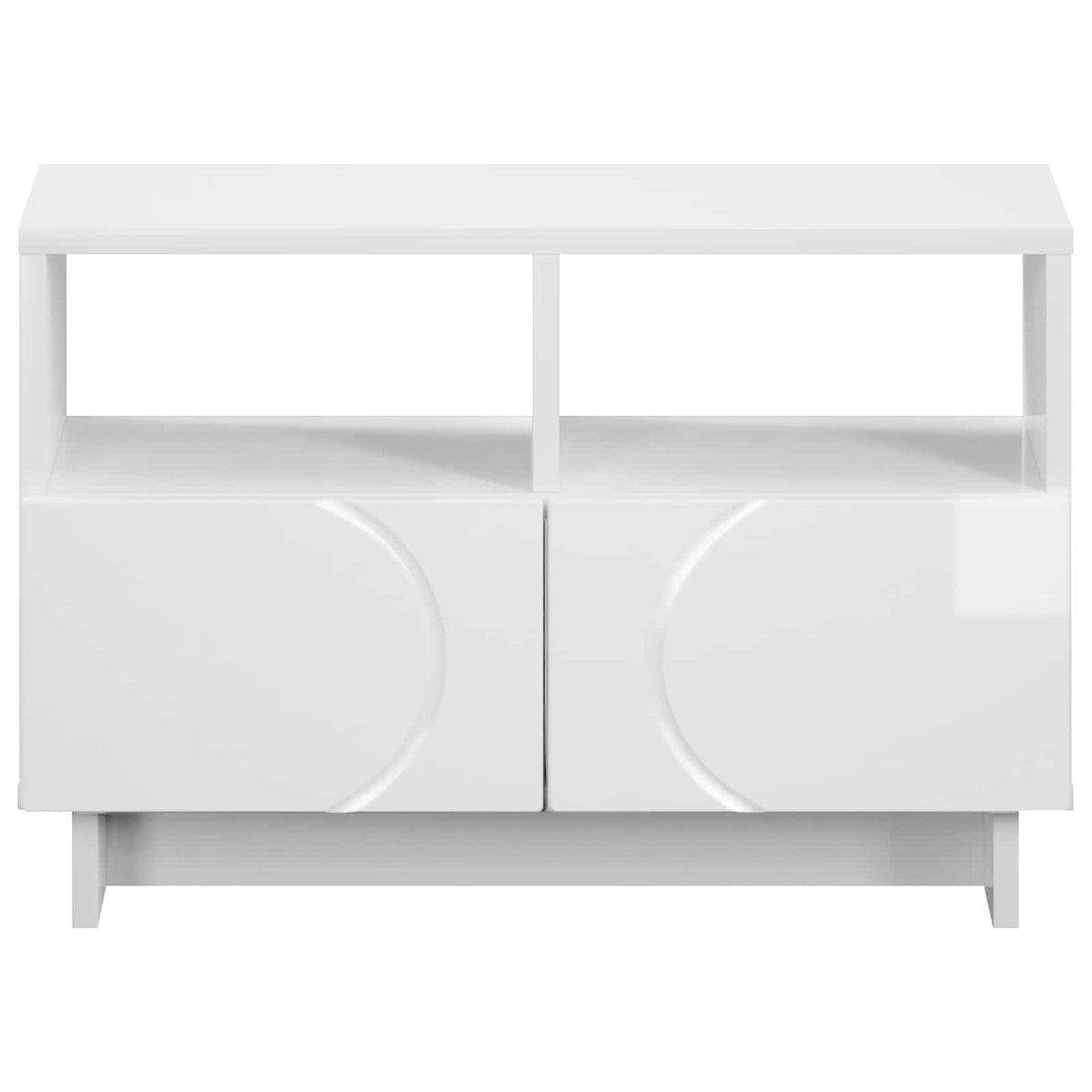 TV állvány 60 x 34,5 x 40 cm Magasfényű Fehér Szerelt Fa 4