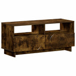TV állvány 90 x 34.5 x 40 cm Füstös Tölgy Szerelt Fa 2