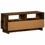 TV állvány 90 x 34.5 x 40 cm Füstös Tölgy Szerelt Fa 6