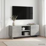 TV állvány 90 x 34.5 x 40 cm Betonszürke Szerelt Fa