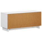 TV állvány 90 x 34.5 x 40 cm Magasfényű Fehér Szerelt Fa 6