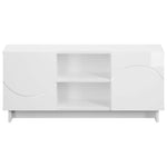 TV állvány 90 x 34.5 x 40 cm Magasfényű Fehér Szerelt Fa 4