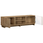 TV állvány 140 x 34,5 x 40 cm Kézműves Tölgy Szerelt Fa 3