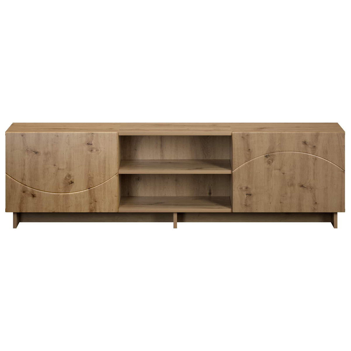 TV állvány 140 x 34,5 x 40 cm Kézműves Tölgy Szerelt Fa 4