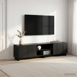 TV állvány 179.5 x 34.5 x 40 cm Fekete Szerelt Fa