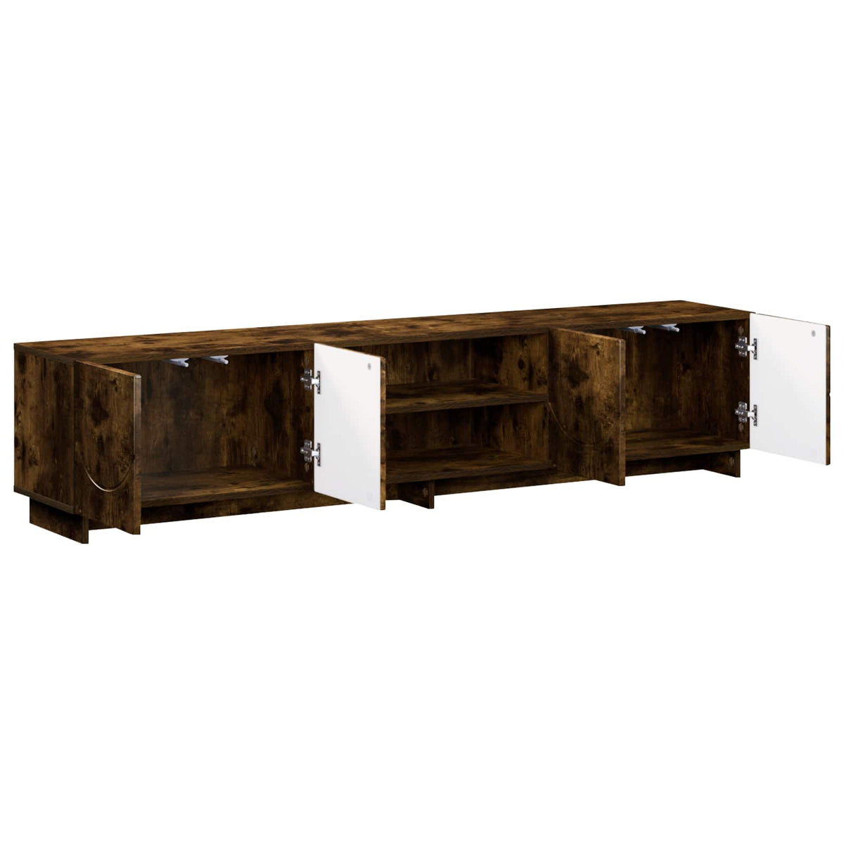 TV állvány 179.5 x 34.5 x 40 cm Füstös Tölgy Szerelt Fa 3