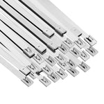 Kábel kötél 250 db 7,9 x 300 mm Ezüst 2