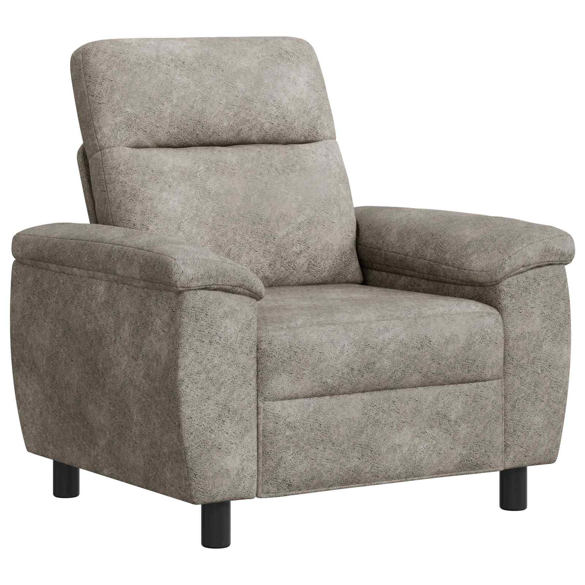 Kanapé Szett 2 pcs Világosszürke Műsuede Bőr 3