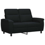Kanapé Szett 3 pcs Fekete Szövet 4