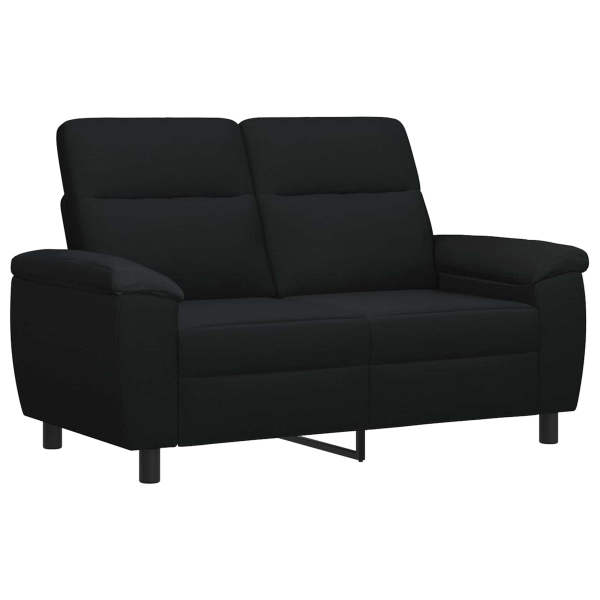 Kanapé Szett 3 pcs Fekete Szövet 4