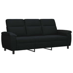 Kanapé Szett 3 pcs Fekete Szövet 5