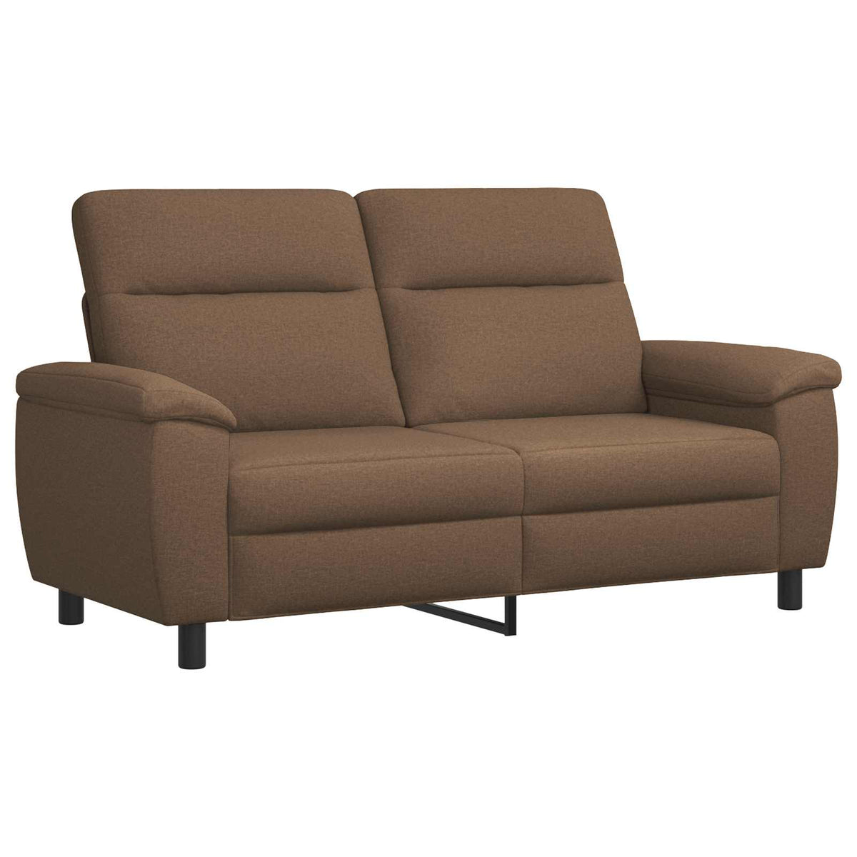 Kanapé Szett 3 pcs Barna Szövet 4