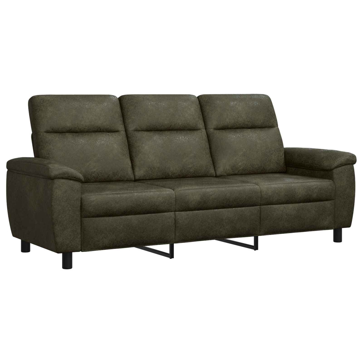 Kanapé Katonai zöld 214 x 90 x 95 cm Műsuede Bőr 2