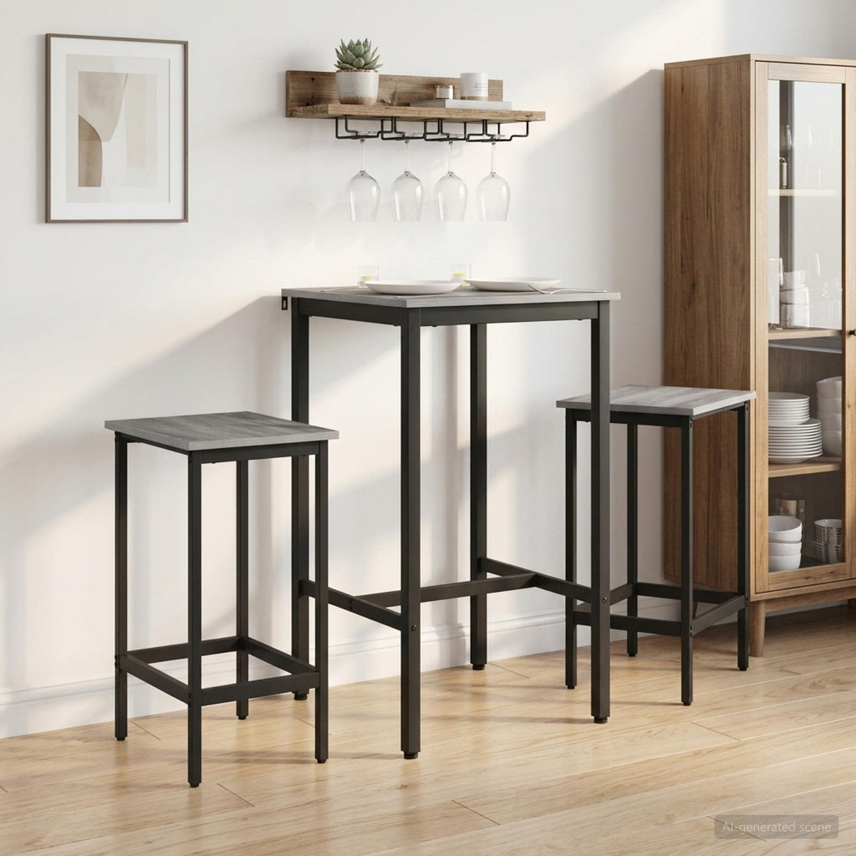 Bárszék 2 db Szürke Sonoma 40 x 32 x 74 cm Szerelt Fa