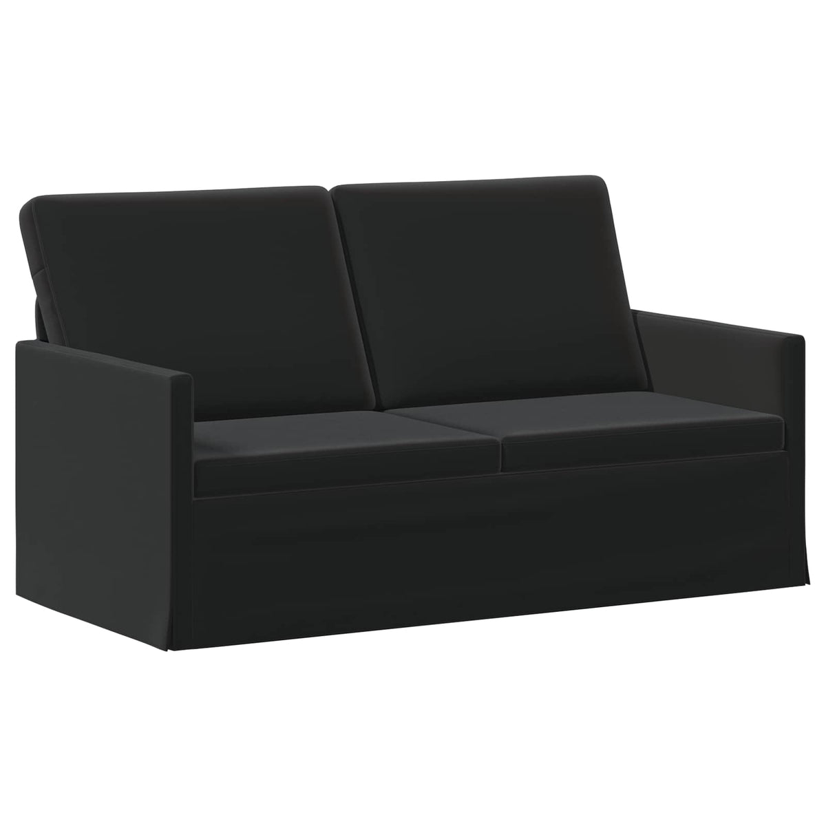 Kanapé Szett 2 pcs Fekete Bársony 4