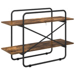 Könyvespolc 2 szintes 100 x 35 x 70 cm PB Füstös Tölgy 5