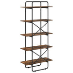 Könyvespolc 5 szintes 80 x 35 x 175,5 cm PB Füstös Tölgy 5