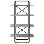 Könyvespolc 4 szintes 80 x 35 x 140 cm PB Szürke Sonoma 3