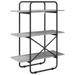 Könyvespolc 3 szintes 80 x 35 x 105 cm PB Szürke Sonoma 5