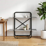 Könyvespolc 2 szintes 80 x 35 x 70 cm PB Szürke Sonoma