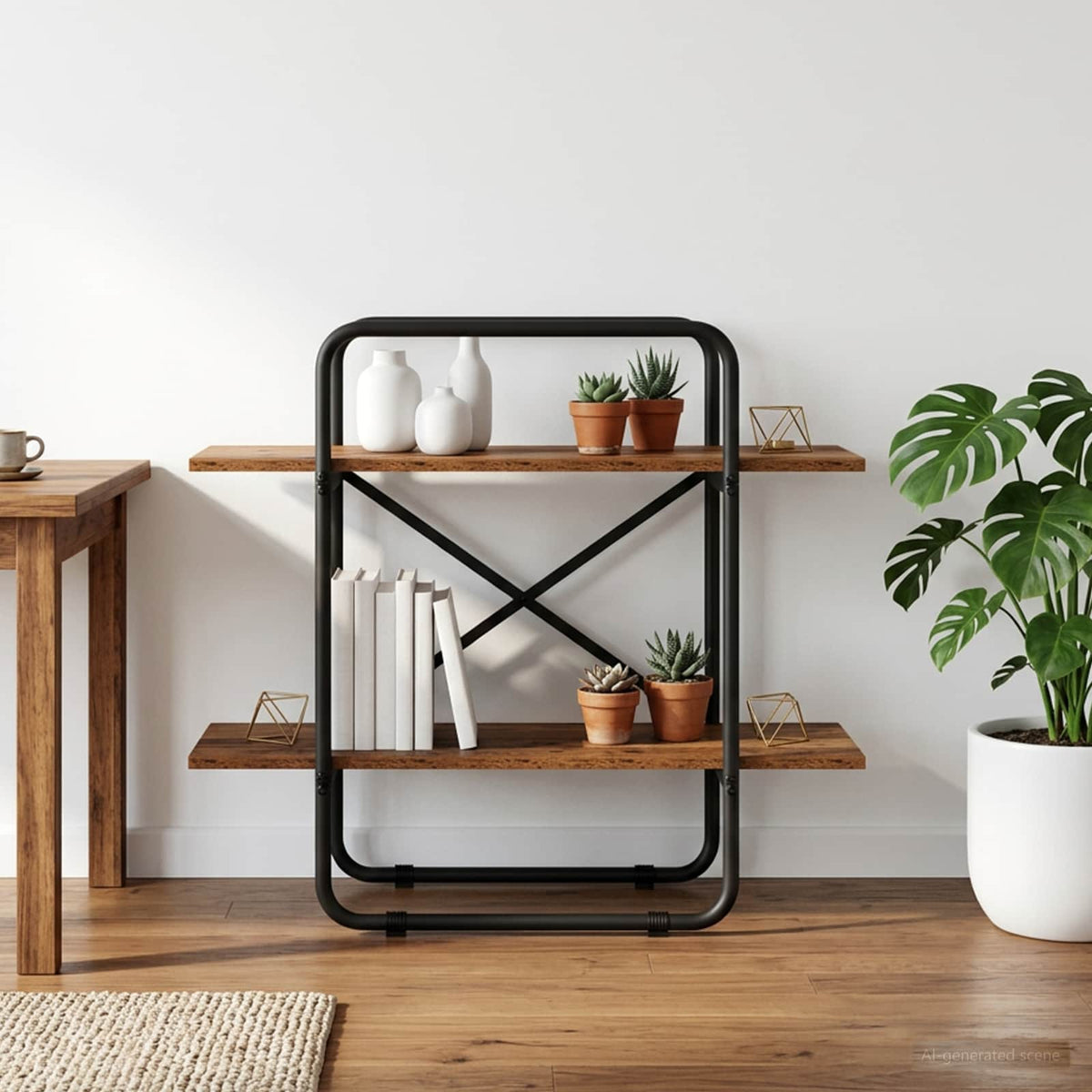 Könyvespolc 2 szintes 80 x 35 x 70 cm PB Tölgyfa