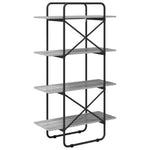 Könyvespolc 4 szintes 60 x 35 x 140 cm PB Szürke Sonoma 5