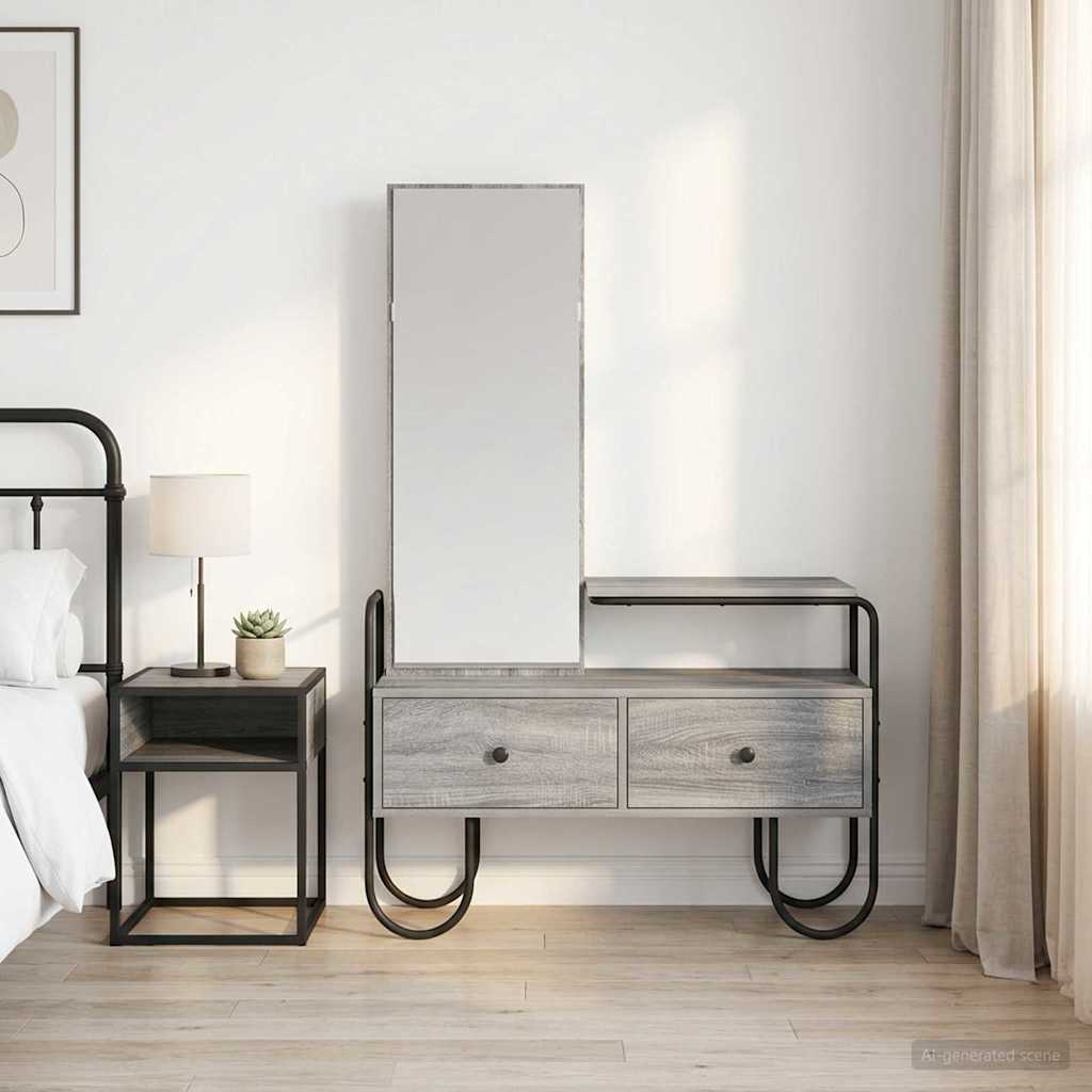 Öltözködőasztal Szürke Sonoma 100 x 36,5 x 136 cm Szerelt Fa