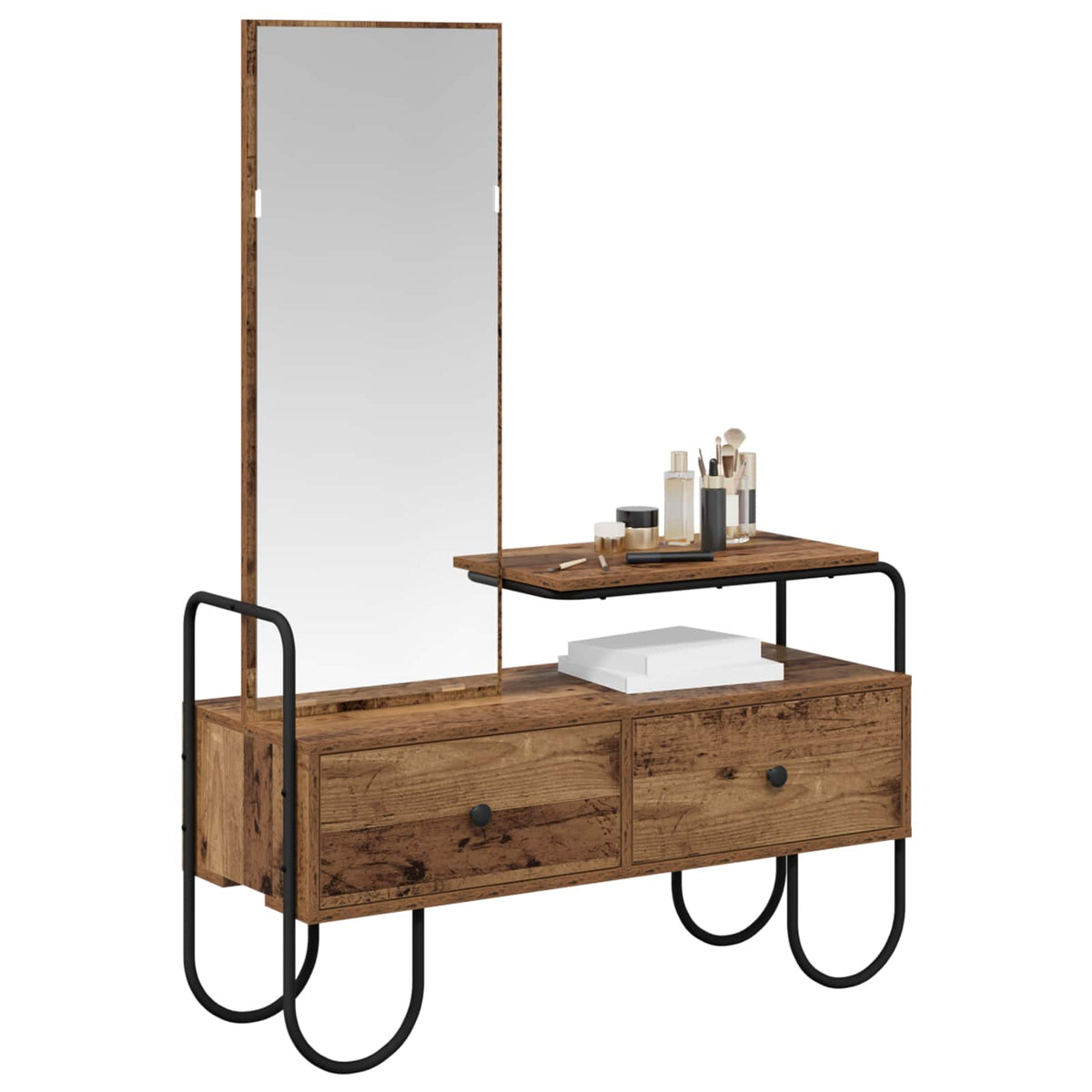 Öltözködőasztal fiókkal Antik Fa 100 x 36,5 x 136 cm Szerelt Fa 3
