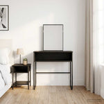 Öltözködőasztal Fekete Tölgy 81 x 40 x 131 cm Szerelt Fa