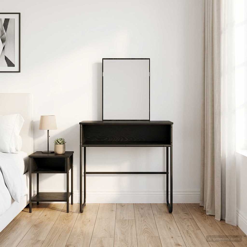 Öltözködőasztal Fekete Tölgy 81 x 40 x 131 cm Szerelt Fa