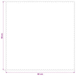 Asztal Terítő Négyzet Bordó 90 x 90 cm 7