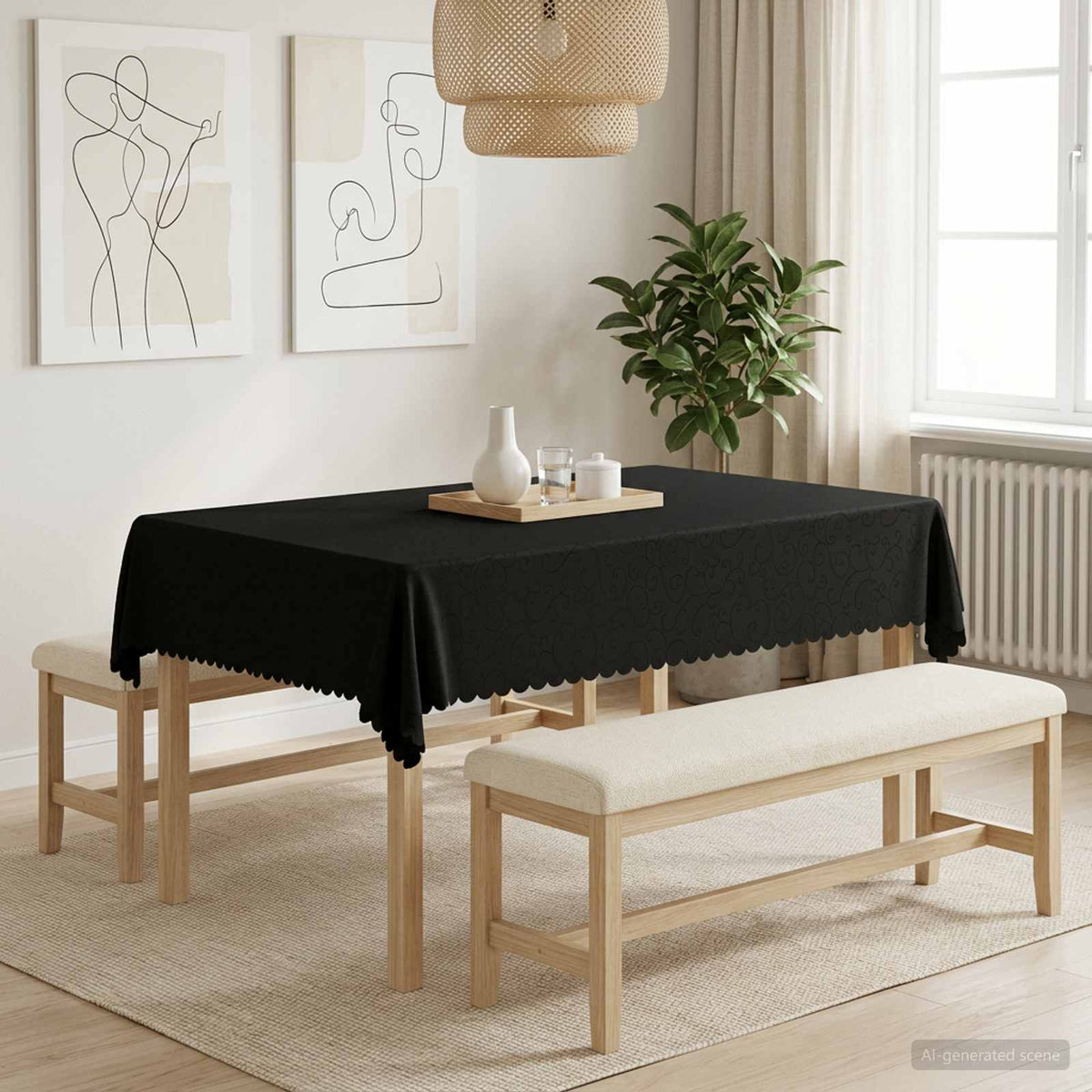 Asztal Terítő 5 db Négyszögletes Sötétszürke 110 x 140 cm