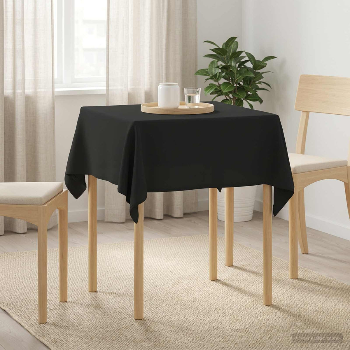 Asztal Terítő 5 db Négyzet Sötétszürke 110 x 110 cm Poliészter