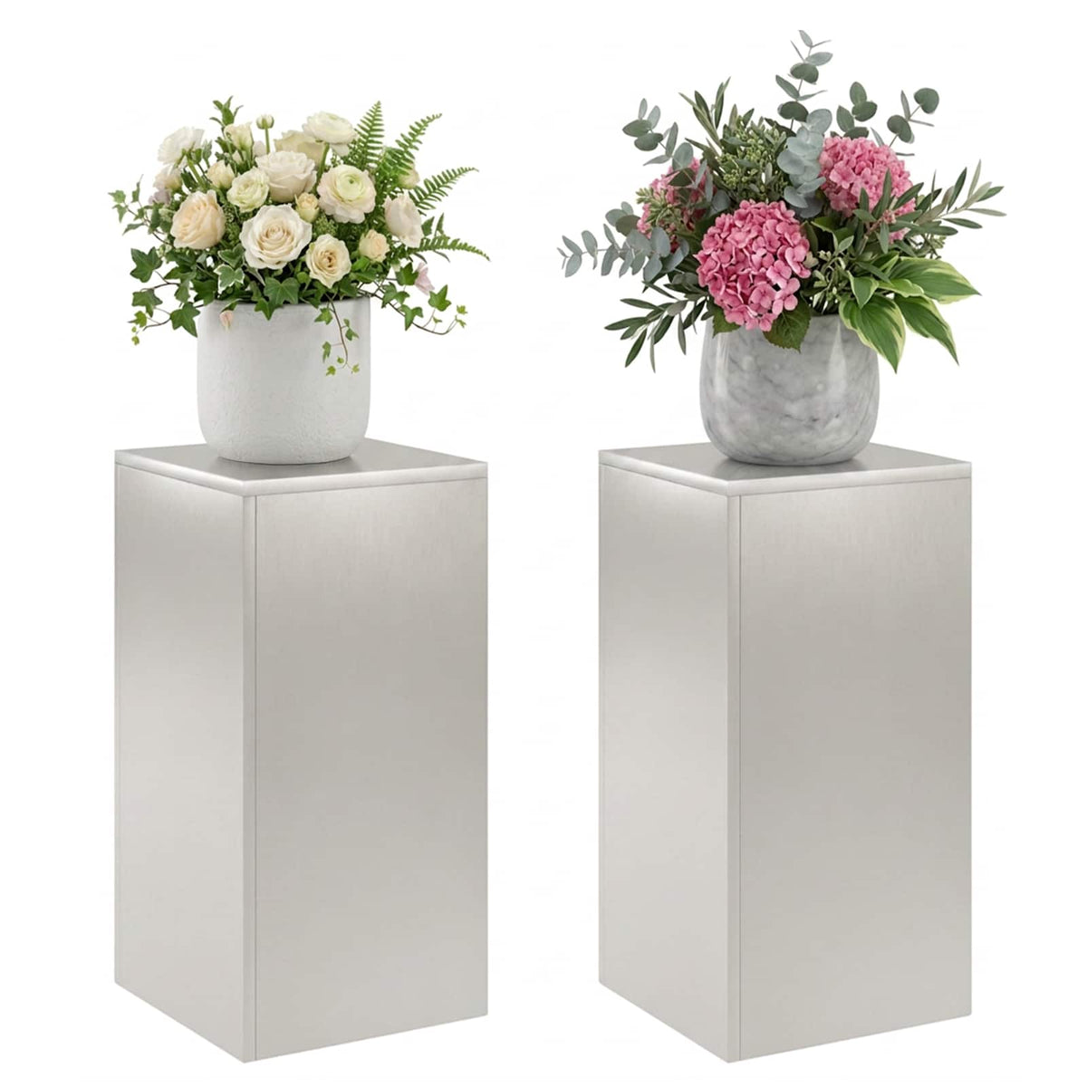 Növényállvány 2 pcs Ezüst 30 x 30 x 60 cm Acél 3