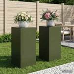 Növényállvány 2 pcs Olajzöld 40 x 40 x 80 cm Acél