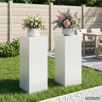 Növényállvány 2 pcs Fehér 40 x 40 x 100 cm Acél