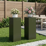 Növényállvány 2 pcs Olajzöld 40 x 40 x 100 cm Acél