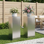 Növényállvány 2 pcs Ezüst 40 x 40 x 100 cm Acél