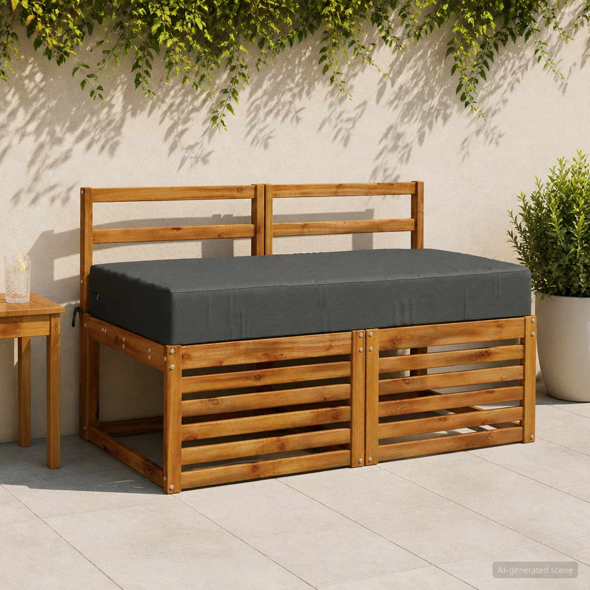 Ülőpárna SOEST 100% poliészter Antracitszürke 120 x 80 x 15 cm