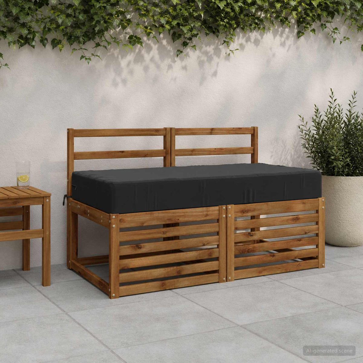 Ülőpárna SOEST 100% poliészter Antracitszürke 120 x 80 x 15 cm