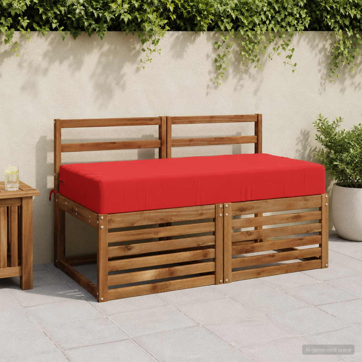 Ülőpárna SOEST 100% poliészter Piros 120 x 80 x 15 cm