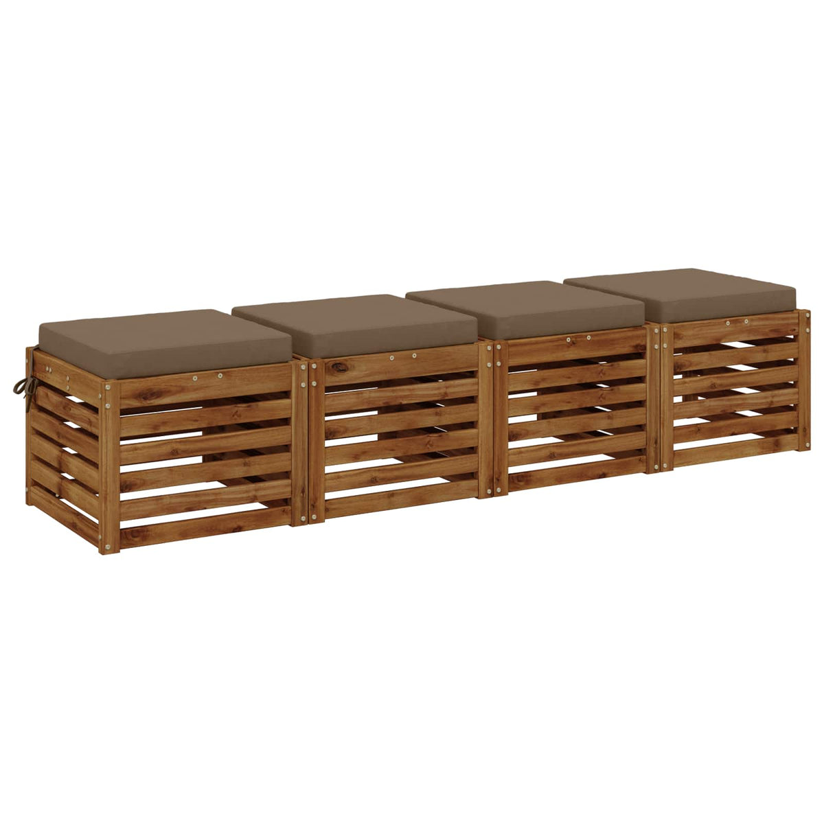 Ülőpárnák SOEST 4 db 100% poliészter Tópszínű 50 x 50 x 7 cm 3