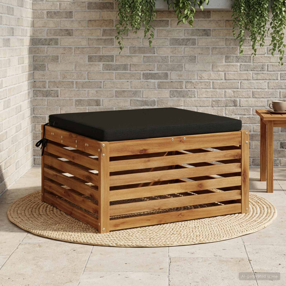 1 darabos ülőpárna SOEST 100% poliészter Fekete 80 x 80 x 5 cm